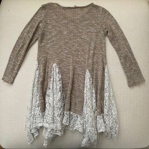 Knit & Lace Godet Dress